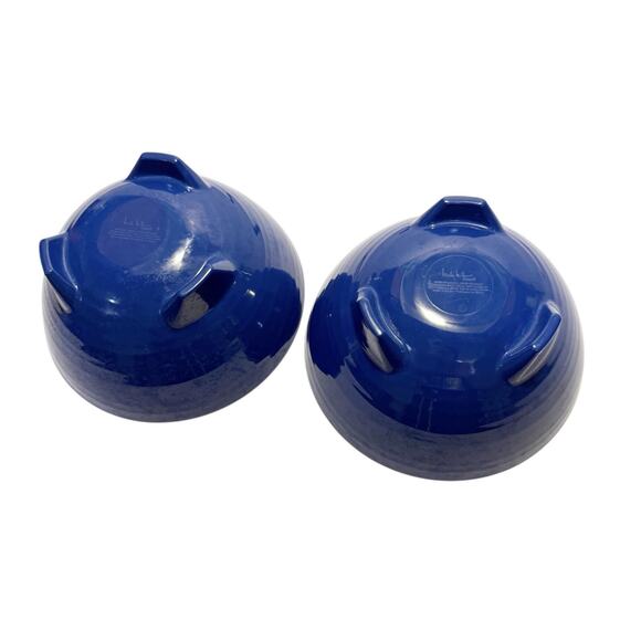 Nicole Miller Blue Mexican Molcajete Style Melamine Salsa Guacamole Dip Bowls - Picture 5 of 10